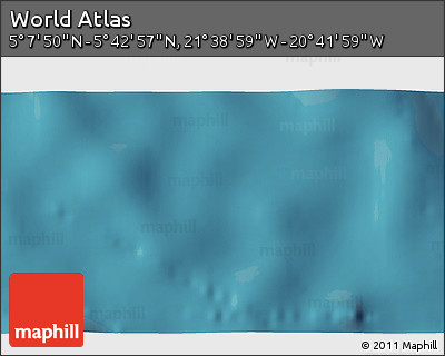 Satellite 3D Map of the Area around 5° 25' 24" N, 21° 10' 29" W