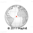 Outline Map of the Area around 5° 25' 24" N, 22° 1' 29" W, rectangular outline
