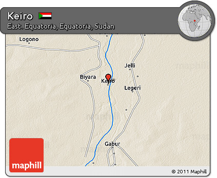 Shaded Relief 3D Map of Keiro