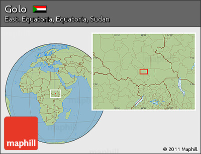 Savanna Style Location Map of Golo