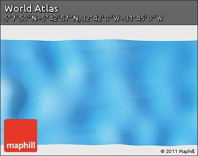 Physical 3D Map of the Area around 5° 25' 24" N, 32° 13' 30" W