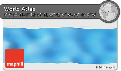 Physical Panoramic Map of the Area around 5° 25' 24" N, 32° 13' 30" W