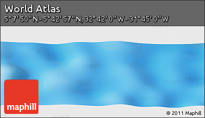 Physical Panoramic Map of the Area around 5° 25' 24" N, 32° 13' 30" W