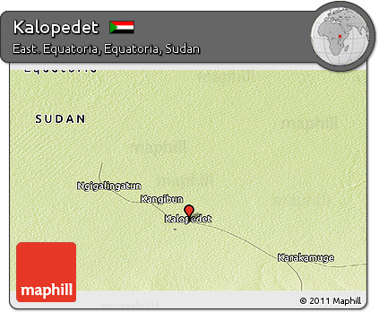 Physical Panoramic Map of Kalopedet