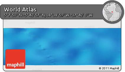 Physical Panoramic Map of the Area around 5° 25' 24" N, 38° 10' 29" W
