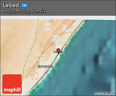 Satellite 3D Map of Lebed