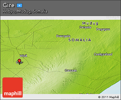 Physical Panoramic Map of Gire