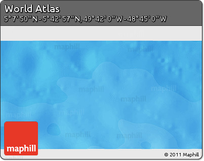 Political 3D Map of the Area around 5° 25' 24" N, 49° 13' 30" W
