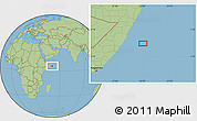 Savanna Style Location Map of the area around 5° 25' 24" N, 51° 4' 30" E