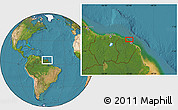 Satellite Location Map of Venus