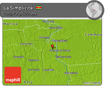 Physical 3D Map of La Simplicité