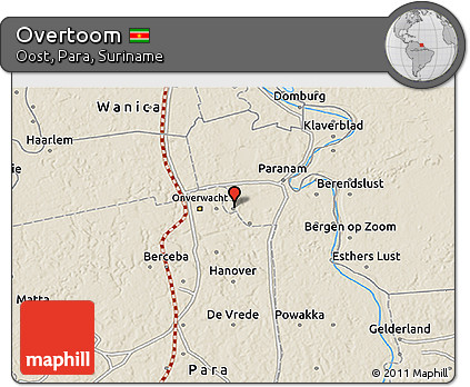 Shaded Relief 3D Map of Overtoom