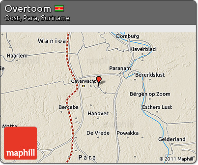 Shaded Relief 3D Map of Overtoom