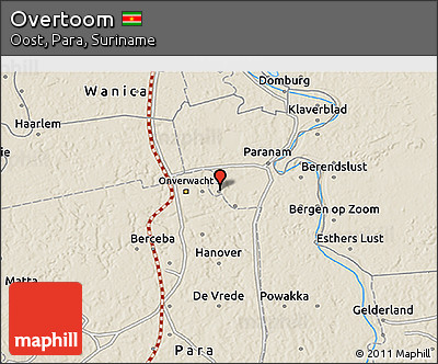 Shaded Relief 3D Map of Overtoom