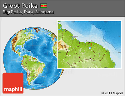 Physical Location Map of Groot Poika