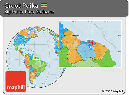 Political Location Map of Groot Poika