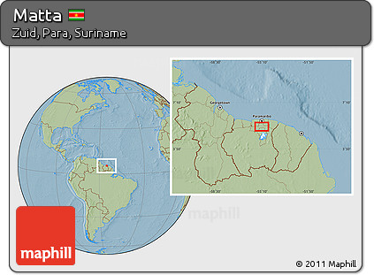Savanna Style Location Map of Matta, hill shading