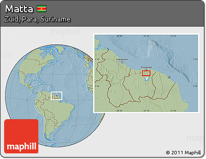 Savanna Style Location Map of Matta, hill shading