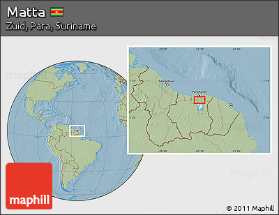 Savanna Style Location Map of Matta, hill shading