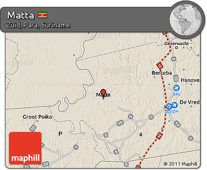 Shaded Relief Map of Matta