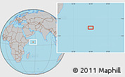 Gray Location Map of the area around 5° 25' 24" N, 56° 10' 29" E