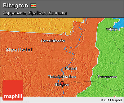 Political 3D Map of Bitagron