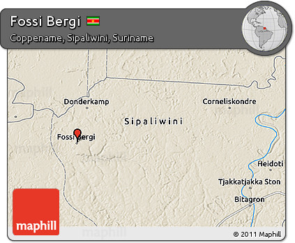 Shaded Relief 3D Map of Fossi Bergi
