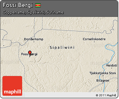 Shaded Relief 3D Map of Fossi Bergi