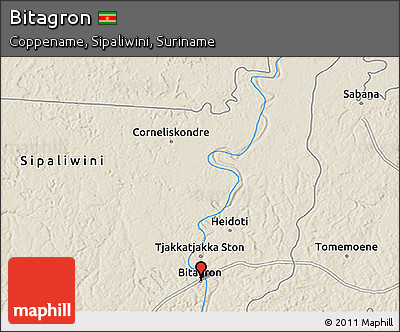 Shaded Relief 3D Map of Bitagron