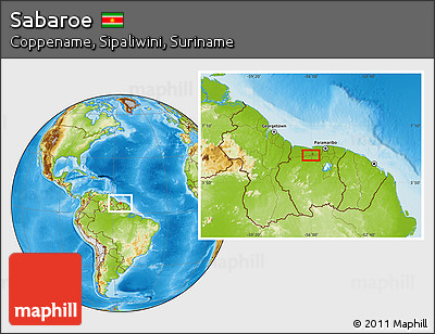 Physical Location Map of Sabaroe
