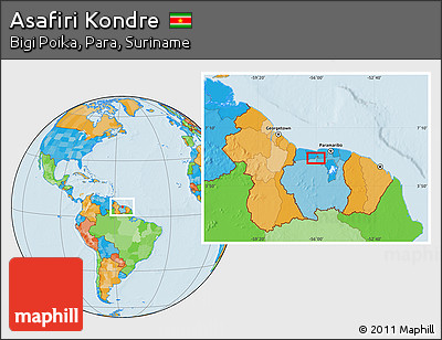 Political Location Map of Asafiri Kondre