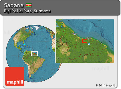 Satellite Location Map of Sabana
