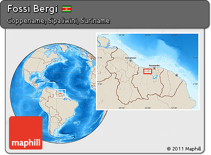 Shaded Relief Location Map of Fossi Bergi