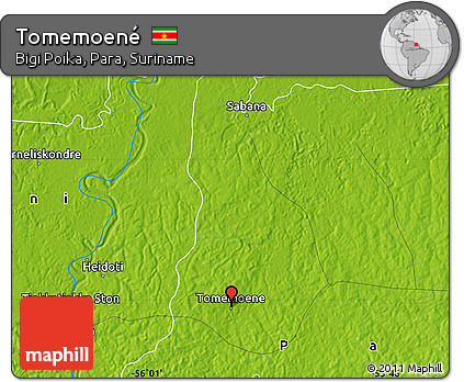 Physical Map of Tomemoené