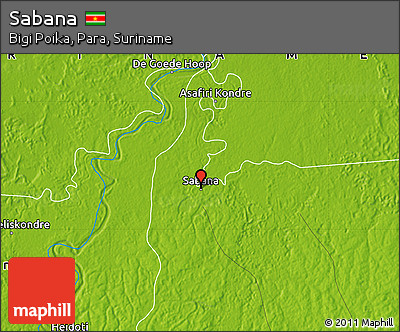 Physical Map of Sabana