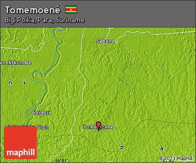 Physical Map of Tomemoené