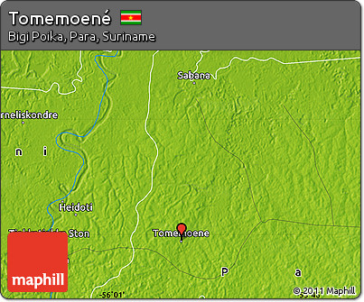Physical Map of Tomemoené