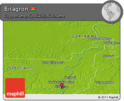 Physical Panoramic Map of Bitagron