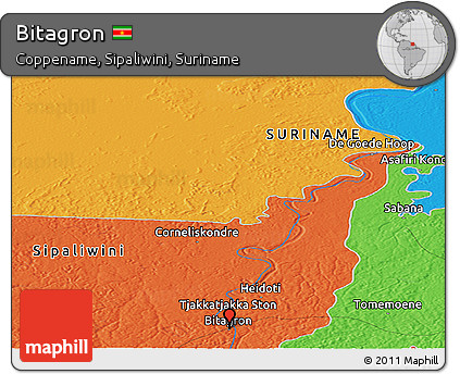 Political Panoramic Map of Bitagron
