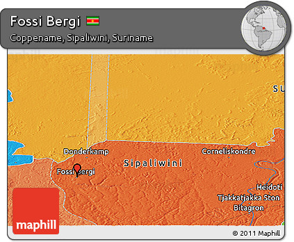 Political Panoramic Map of Fossi Bergi