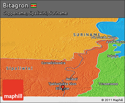 Political Panoramic Map of Bitagron