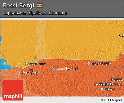 Political Panoramic Map of Fossi Bergi