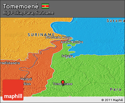 Political Panoramic Map of Tomemoené