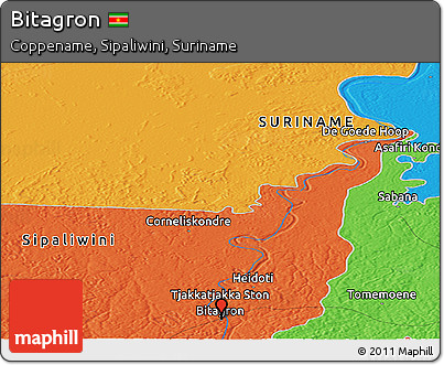 Political Panoramic Map of Bitagron