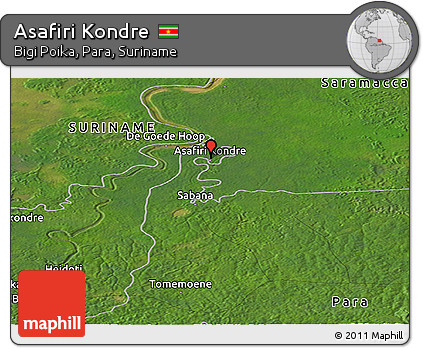 Satellite Panoramic Map of Asafiri Kondre