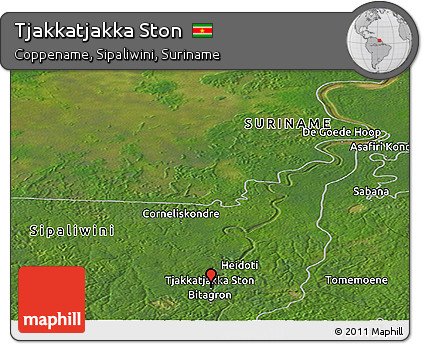 Satellite Panoramic Map of Tjakkatjakka Ston