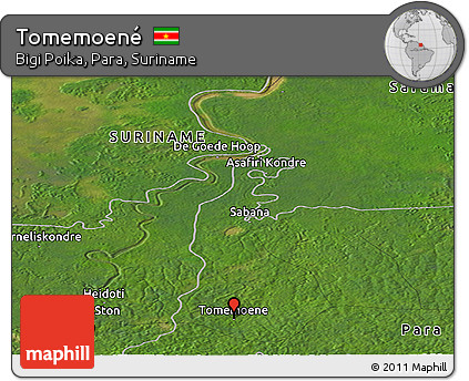 Satellite Panoramic Map of Tomemoené