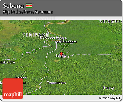 Satellite Panoramic Map of Sabana