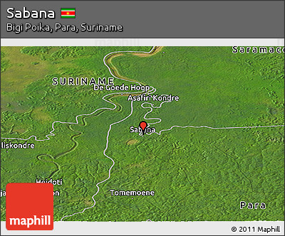 Satellite Panoramic Map of Sabana