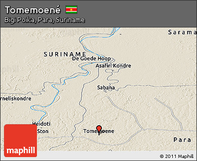 Shaded Relief Panoramic Map of Tomemoené